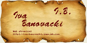 Iva Banovački vizit kartica